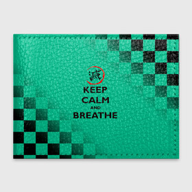 Обложка для студенческого билета с принтом KEEP CALM and BREATHE , натуральная кожа | Размер: 11*8 см; Печать на всей внешней стороне | Тематика изображения на принте: demon slayer | kamado | kimetsu no yaiba | nezuko | tanjiro | аниме | гию томиока | зеницу агацума | иноске хашибира | камадо | клинок | корзинная девочка | манга | музан кибуцуджи | незуко | рассекающий демонов | танджиро