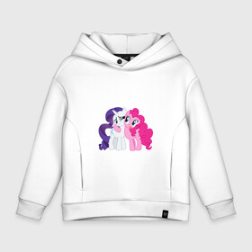 Детское худи Oversize хлопок с принтом My Little Pony Pinkie Pie And  , френч-терри — 70% хлопок, 30% полиэстер. Мягкий теплый начес внутри —100% хлопок | боковые карманы, эластичные манжеты и нижняя кромка, капюшон на магнитной кнопке | applejack | friendship | mylittlepony | rainbow dash | twilight sparkle | waifu | вайфу | дружба это магия | друзья | кони | моя маленькая пони | мультфильм | пони | радуга | ренбоу деш | эплджек