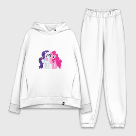 Женский костюм хлопок Oversize с принтом My Little Pony Pinkie Pie And ,  |  | applejack | friendship | mylittlepony | rainbow dash | twilight sparkle | waifu | вайфу | дружба это магия | друзья | кони | моя маленькая пони | мультфильм | пони | радуга | ренбоу деш | эплджек