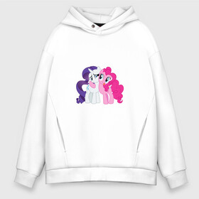 Мужское худи Oversize хлопок с принтом My Little Pony Pinkie Pie And  , френч-терри — 70% хлопок, 30% полиэстер. Мягкий теплый начес внутри —100% хлопок | боковые карманы, эластичные манжеты и нижняя кромка, капюшон на магнитной кнопке | Тематика изображения на принте: applejack | friendship | mylittlepony | rainbow dash | twilight sparkle | waifu | вайфу | дружба это магия | друзья | кони | моя маленькая пони | мультфильм | пони | радуга | ренбоу деш | эплджек