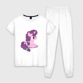 Женская пижама хлопок с принтом Pony Pink Mammal Purple - Litt , 100% хлопок | брюки и футболка прямого кроя, без карманов, на брюках мягкая резинка на поясе и по низу штанин | applejack | friendship | mylittlepony | rainbow dash | twilight sparkle | waifu | вайфу | дружба это магия | друзья | кони | моя маленькая пони | мультфильм | пони | радуга | ренбоу деш | эплджек