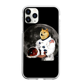 Чехол для iPhone 11 Pro матовый с принтом Доги Космонавт , Силикон |  | doge | earth | mars | meme | moon | nasa | space | star | usa | америка | гагарин | доги | животные | звезда | земля | корги | космонавт | космос | луна | марс | мем | наса | планета | прикол | собака | сша | флаг