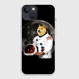 Чехол для iPhone 13 с принтом Доги Космонавт ,  |  | doge | earth | mars | meme | moon | nasa | space | star | usa | америка | гагарин | доги | животные | звезда | земля | корги | космонавт | космос | луна | марс | мем | наса | планета | прикол | собака | сша | флаг