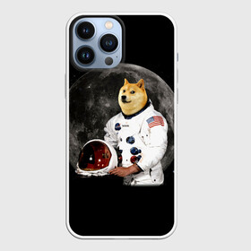 Чехол для iPhone 13 Pro Max с принтом Доги Космонавт ,  |  | doge | earth | mars | meme | moon | nasa | space | star | usa | америка | гагарин | доги | животные | звезда | земля | корги | космонавт | космос | луна | марс | мем | наса | планета | прикол | собака | сша | флаг