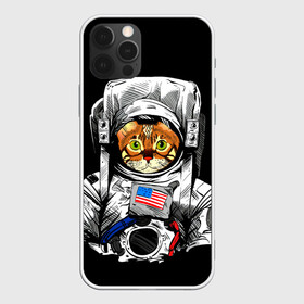 Чехол для iPhone 12 Pro Max с принтом Кот Космонавт (США) , Силикон |  | cat | earth | mars | moon | nasa | space | star | животные | звезда | земля | космонавт | космос | кот | кошка | луна | марс | наса | планета | прикол