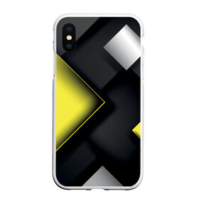 Чехол для iPhone XS Max матовый с принтом Желто черный ромб , Силикон | Область печати: задняя сторона чехла, без боковых панелей | абстракция | желтое | крутое | молодежное | хайповое