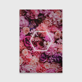 Обложка для паспорта матовая кожа с принтом ROSE | РОЗЫ , натуральная матовая кожа | размер 19,3 х 13,7 см; прозрачные пластиковые крепления | rose | женская | любовь | молодежь | мужская | неон | розы | свобода