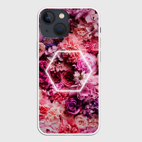 Чехол для iPhone 13 mini с принтом ROSE | РОЗЫ ,  |  | rose | женская | любовь | молодежь | мужская | неон | розы | свобода