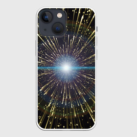 Чехол для iPhone 13 mini с принтом Неоновые стрелы ,  |  | космос | лучи | неон | пространство | сияние | стрелы
