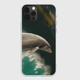 Чехол для iPhone 12 Pro Max с принтом Дельфин в облаках , Силикон |  | дельфин | облака | плавник | полет | свобода