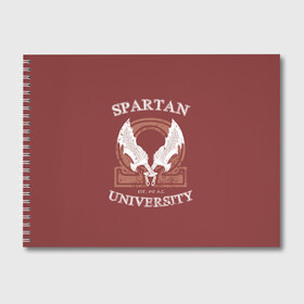 Альбом для рисования с принтом Spartan University , 100% бумага
 | матовая бумага, плотность 200 мг. | gad of war | game | games | god of war | god of wor | spartan | бог войны | игра | игры | кратос | спартанец