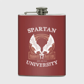 Фляга с принтом Spartan University , металлический корпус | емкость 0,22 л, размер 125 х 94 мм. Виниловая наклейка запечатывается полностью | gad of war | game | games | god of war | god of wor | spartan | бог войны | игра | игры | кратос | спартанец