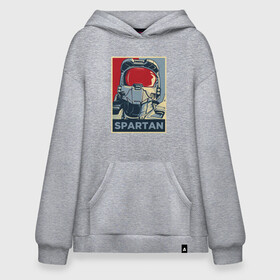 Худи SuperOversize хлопок с принтом Spartan in da hood , 70% хлопок, 30% полиэстер, мягкий начес внутри | карман-кенгуру, эластичная резинка на манжетах и по нижней кромке, двухслойный капюшон
 | game | games | halo | heilo | master chif | spartan | игра | игры | ковенант | ковенанты | мастер чиф | спартанец | хало | хейло | хэйло