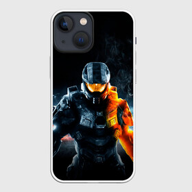Чехол для iPhone 13 mini с принтом Halo x Battlefield ,  |  | battlefield | game | games | halo | heilo | master chif | spartan | баттелфилд | игра | игры | ковенант | ковенанты | мастер чиф | спартанец | хало | хейло | хэйло