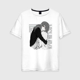 Женская футболка хлопок Oversize с принтом Форма голоса , 100% хлопок | свободный крой, круглый ворот, спущенный рукав, длина до линии бедер
 | koe no katachi | shouko nishimiya | нишимия | сёко нисимия | форма голоса | шоуко