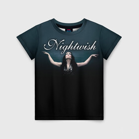 Детская футболка 3D с принтом Nightwish with Tarja , 100% гипоаллергенный полиэфир | прямой крой, круглый вырез горловины, длина до линии бедер, чуть спущенное плечо, ткань немного тянется | nightwish | tarja | tarja turanen | turunen | найтвиш | тарья | тарья турунен | турунен