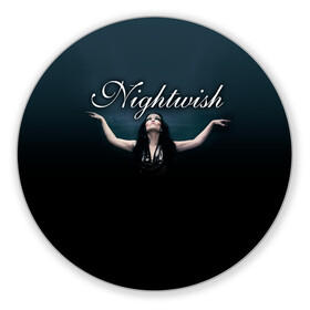 Коврик для мышки круглый с принтом Nightwish with Tarja , резина и полиэстер | круглая форма, изображение наносится на всю лицевую часть | nightwish | tarja | tarja turanen | turunen | найтвиш | тарья | тарья турунен | турунен