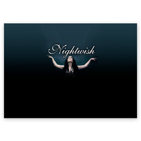 Поздравительная открытка с принтом Nightwish with Tarja , 100% бумага | плотность бумаги 280 г/м2, матовая, на обратной стороне линовка и место для марки
 | Тематика изображения на принте: nightwish | tarja | tarja turanen | turunen | найтвиш | тарья | тарья турунен | турунен