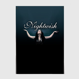 Постер с принтом Nightwish with Tarja , 100% бумага
 | бумага, плотность 150 мг. Матовая, но за счет высокого коэффициента гладкости имеет небольшой блеск и дает на свету блики, но в отличии от глянцевой бумаги не покрыта лаком | nightwish | tarja | tarja turanen | turunen | найтвиш | тарья | тарья турунен | турунен