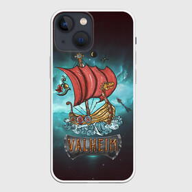 Чехол для iPhone 13 mini с принтом Valheim Корабль ,  |  | fantasy | mmo | valheim | valve | валхейм | вальхейм | викинги | выживалка | игра | королевская битва | ммо | ролевая игра | фэнтази