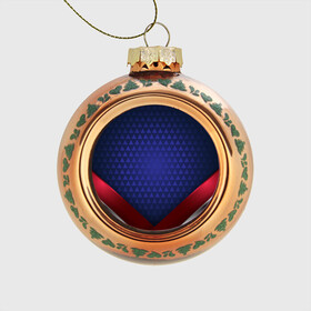 Стеклянный ёлочный шар с принтом Blue abstract , Стекло | Диаметр: 80 мм | luxury | versace | vip | абстракция | версаче | вип | паттерн | роскошь | текстуры