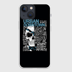 Чехол для iPhone 13 mini с принтом URBAN Downtown ,  |  | hell | skull | ад | скелет | ужасы | череп | черепушка