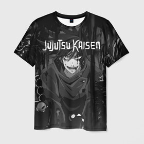 Мужская футболка 3D с принтом Магическая Битва | Jujutsu Kaisen  , 100% полиэфир | прямой крой, круглый вырез горловины, длина до линии бедер | anime | jujutsu kaisen | manga | sorcery fight | аниме | годжо сатору | итадори юдзи | магическая битва | манга