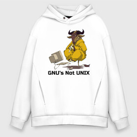 Мужское худи Oversize хлопок с принтом GNU’s Not UNIX , френч-терри — 70% хлопок, 30% полиэстер. Мягкий теплый начес внутри —100% хлопок | боковые карманы, эластичные манжеты и нижняя кромка, капюшон на магнитной кнопке | gnu | linux | not unix | programming | гну | линукс | программист | сисадмин | системный администратор