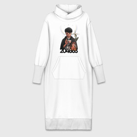 Платье удлиненное хлопок с принтом Hideo Kojima ,  |  | death stranding | hideo kojima | metal gear solid | игры | хидео кодзима