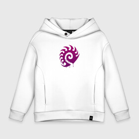 Детское худи Oversize хлопок с принтом Zerg logo | Purple , френч-терри — 70% хлопок, 30% полиэстер. Мягкий теплый начес внутри —100% хлопок | боковые карманы, эластичные манжеты и нижняя кромка, капюшон на магнитной кнопке | drone | hydralisk | lurker | mutalisk | overseer | roach | zerg | zergling | гидрал | дрон | зерг | зерлинг | люркер | мутал | нидус | оверлорд | собаки