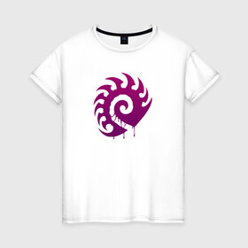 Женская футболка хлопок с принтом Zerg logo | Purple , 100% хлопок | прямой крой, круглый вырез горловины, длина до линии бедер, слегка спущенное плечо | drone | hydralisk | lurker | mutalisk | overseer | roach | zerg | zergling | гидрал | дрон | зерг | зерлинг | люркер | мутал | нидус | оверлорд | собаки