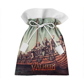 Подарочный 3D мешок с принтом Valheim викинги , 100% полиэстер | Размер: 29*39 см | Тематика изображения на принте: fantasy | mmo | valheim | valve | валхейм | вальхейм | викинги | выживалка | игра | королевская битва | ммо | ролевая игра | фэнтази