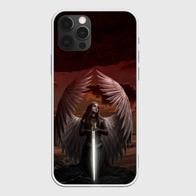 Чехол для iPhone 12 Pro с принтом Архангел. , силикон | область печати: задняя сторона чехла, без боковых панелей | ангел | архангел | девушка | крылья | меч