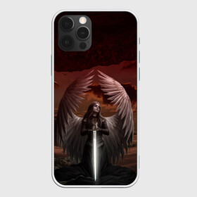 Чехол для iPhone 12 Pro Max с принтом Архангел. , Силикон |  | ангел | архангел | девушка | крылья | меч