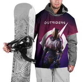 Накидка на куртку 3D с принтом Outriders , 100% полиэстер |  | devastator | outriders | outsiders | people can fly | pyromancer | square enix | technomancer | trickster | аутрайдерс