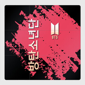 Магнитный плакат 3Х3 с принтом BTS LOGO БТС ЛОГОТИП , Полимерный материал с магнитным слоем | 9 деталей размером 9*9 см | Тематика изображения на принте: bts | k pop | бойбенд | бтс | группа | к поп | корейская группа | логотип | музыка
