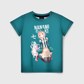 Детская футболка 3D с принтом Чиаки Нанами (Danganronpa 2) , 100% гипоаллергенный полиэфир | прямой крой, круглый вырез горловины, длина до линии бедер, чуть спущенное плечо, ткань немного тянется | anime | chiaki nanami | danganronpa | danganronpa 2 | аниме | манга | чиаки нанами