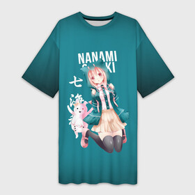 Платье-футболка 3D с принтом Чиаки Нанами (Danganronpa 2) ,  |  | anime | chiaki nanami | danganronpa | danganronpa 2 | аниме | манга | чиаки нанами