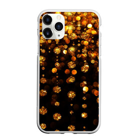 Чехол для iPhone 11 Pro матовый с принтом GOLDEN RAIN , Силикон |  | Тематика изображения на принте: black | gold | деньги | золото | монеты | пестрое