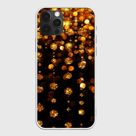 Чехол для iPhone 12 Pro Max с принтом GOLDEN RAIN , Силикон |  | Тематика изображения на принте: black | gold | деньги | золото | монеты | пестрое