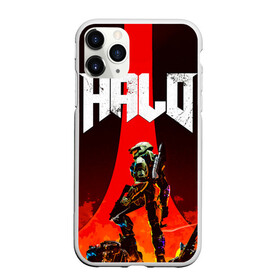 Чехол для iPhone 11 Pro матовый с принтом HALO x DOOM , Силикон |  | doom | game | games | halo | heilo | master chif | spartan | дум | игра | игры | ковенант | ковенанты | мастер чиф | спартанец | хало | хейло | хэйло