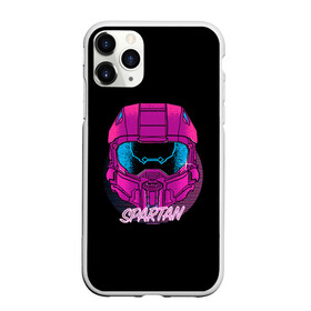 Чехол для iPhone 11 Pro матовый с принтом Halo Neon , Силикон |  | game | games | halo | heilo | master chif | spartan | игра | игры | ковенант | ковенанты | мастер чиф | спартанец | хало | хейло | хэйло