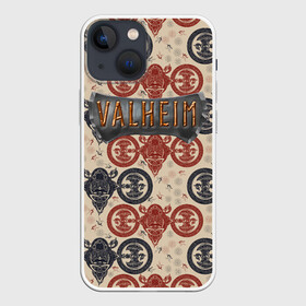 Чехол для iPhone 13 mini с принтом Valheim символы викингов ,  |  | fantasy | mmo | valheim | valve | валхейм | вальхейм | викинги | выживалка | игра | королевская битва | ммо | ролевая игра | фэнтази