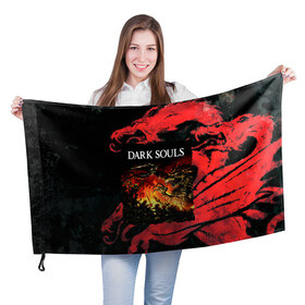 Флаг 3D с принтом DARKSOULS | DRAGON AGE , 100% полиэстер | плотность ткани — 95 г/м2, размер — 67 х 109 см. Принт наносится с одной стороны | dark souls | darksouls | tegunvte | темные души