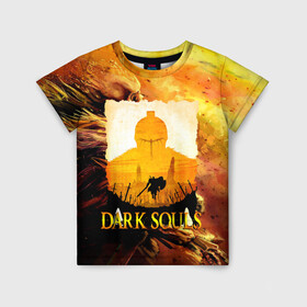 Детская футболка 3D с принтом DARKSOULS | SKULL&MAGIC , 100% гипоаллергенный полиэфир | прямой крой, круглый вырез горловины, длина до линии бедер, чуть спущенное плечо, ткань немного тянется | Тематика изображения на принте: dark souls | darksouls | tegunvte | темные души