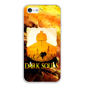 Чехол для iPhone 5/5S матовый с принтом DARKSOULS | SKULL&MAGIC , Силикон | Область печати: задняя сторона чехла, без боковых панелей | dark souls | darksouls | tegunvte | темные души