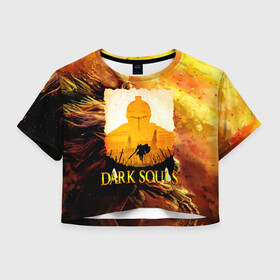 Женская футболка Crop-top 3D с принтом DARKSOULS | SKULL&MAGIC , 100% полиэстер | круглая горловина, длина футболки до линии талии, рукава с отворотами | dark souls | darksouls | tegunvte | темные души