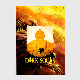 Постер с принтом DARKSOULS | SKULL&MAGIC , 100% бумага
 | бумага, плотность 150 мг. Матовая, но за счет высокого коэффициента гладкости имеет небольшой блеск и дает на свету блики, но в отличии от глянцевой бумаги не покрыта лаком | dark souls | darksouls | tegunvte | темные души