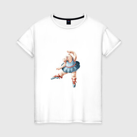 Женская футболка хлопок с принтом Персонаж , 100% хлопок | прямой крой, круглый вырез горловины, длина до линии бедер, слегка спущенное плечо | арт | балет | персонаж | рисунок | танец