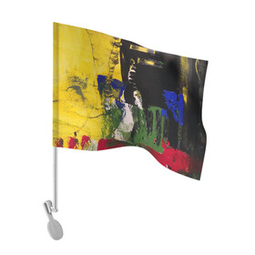 Флаг для автомобиля с принтом Мазок художника! , 100% полиэстер | Размер: 30*21 см | абстракция | картина | молодежное | пестрое | хайп